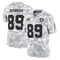 Punc LV.Raiders #89 Brock Bowers Player Arctic Camo Salute to Service Limited  Stitched Jerseys