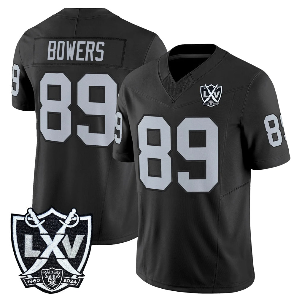 Punc LV.Raiders #89 Brock Bowers Player Black 2026 Vapor Limited Home Game Stitched Jerseys