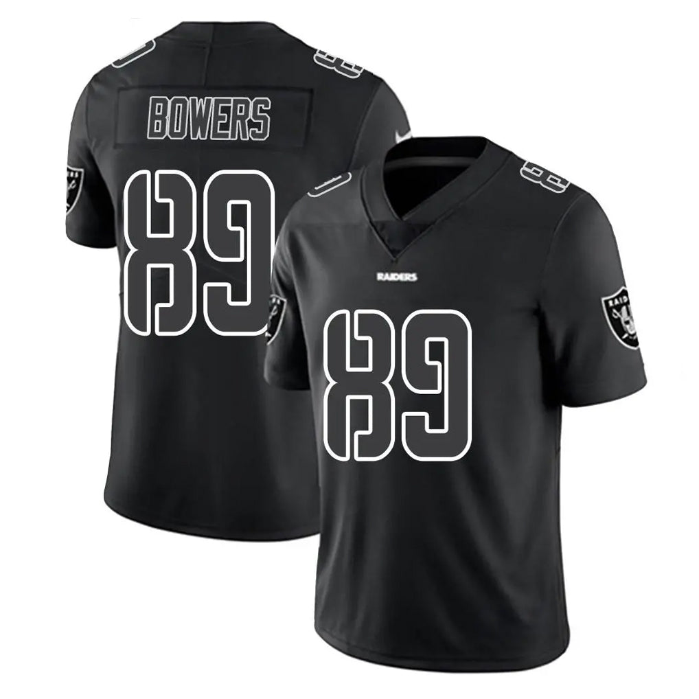 Punc LV.Raiders #89 Brock Bowers Player Black Limited Black Impact Home Game Stitched Jerseys