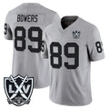 Punc LV.Raiders #89 Brock Bowers Player Gray 2026 Vapor Limited Home Game Stitched Jerseys