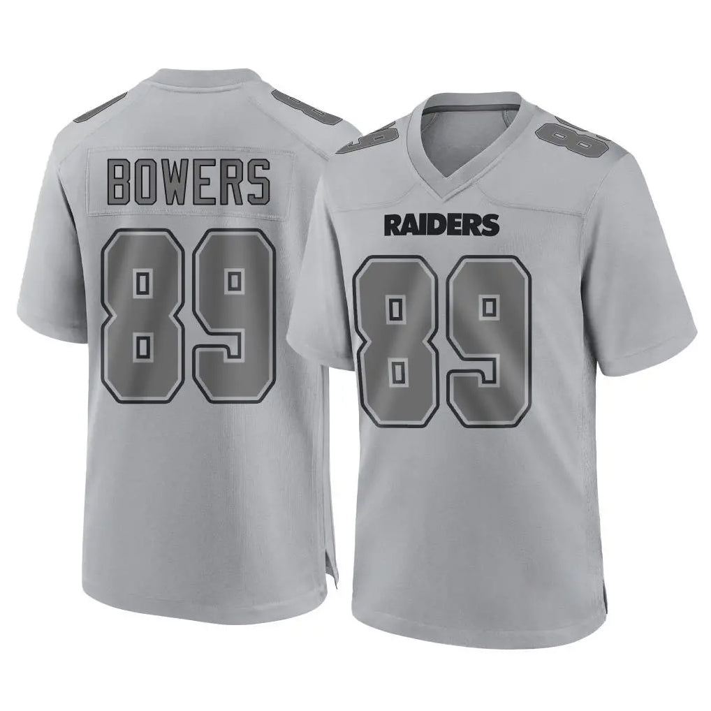 Punc LV.Raiders #89 Brock Bowers Player Gray Atmosphere Fashion Limited Game Stitched Jerseys