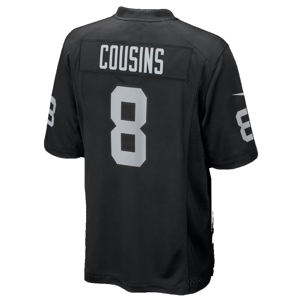 Punc LV.Raiders #8 Kirk Cousins Black Team Game Stitched Jerseys