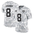 Punc LV.Raiders #8 Kirk Cousins Player Arctic Camo Salute To Service Limited Game Stitched Jerseys
