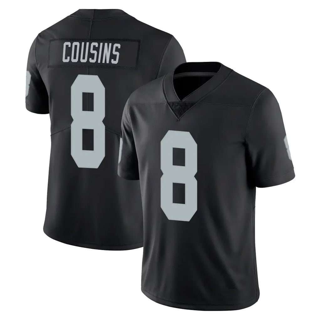 Punc LV.Raiders #8 Kirk Cousins Player Black Limited Vapor Untouchable Home Game Stitched Jerseys