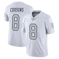 Punc LV.Raiders #8 Kirk Cousins Player White Limited Color Rush Home Game Stitched Jerseys
