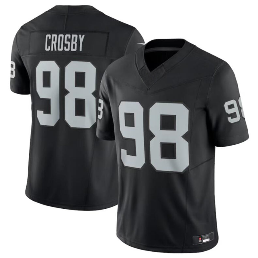 Punc LV.Raiders #98 Maxx Crosby Black Vapor F.U.S.E. Limited Jersey American Stitched Jersey