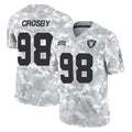 Punc LV.Raiders #98 Maxx Crosby Player Arctic Camo Salute To Service Limited Game Stitched Jerseys