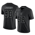 Punc LV.Raiders #98 Maxx Crosby Player Black Reflective Limited Game Stitched Jerseys