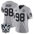 Punc LV.Raiders #98 Maxx Crosby Player Gray 2026 Vapor Limited Home Game Stitched Jerseys