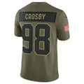 Punc LV.Raiders #98 Maxx Crosby Player Salute To Service Limited Olive Stitched Jerseys