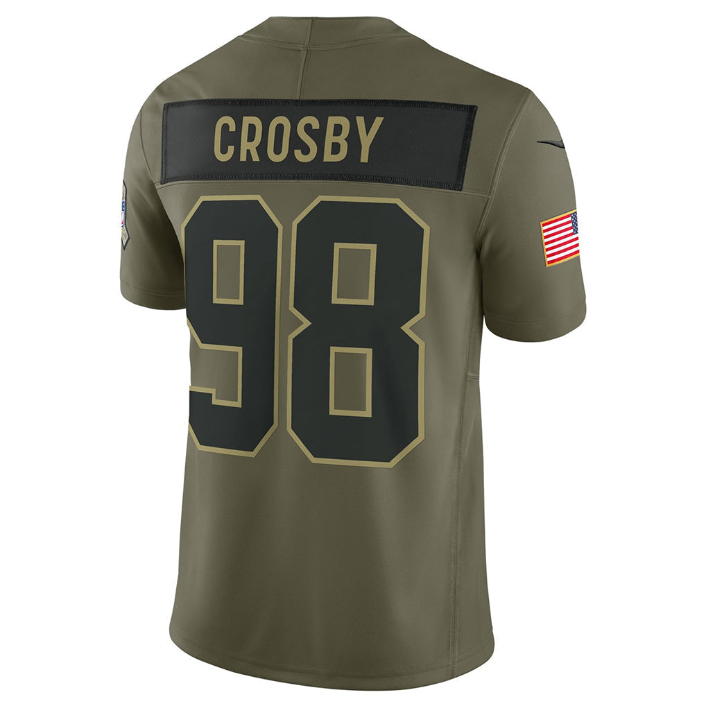 Punc LV.Raiders #98 Maxx Crosby Player Salute To Service Limited Olive Stitched Jerseys