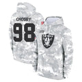Punc LV.Raiders #98 Maxx Crosby Player Salute to Service Hoodies Stitched Jerseys