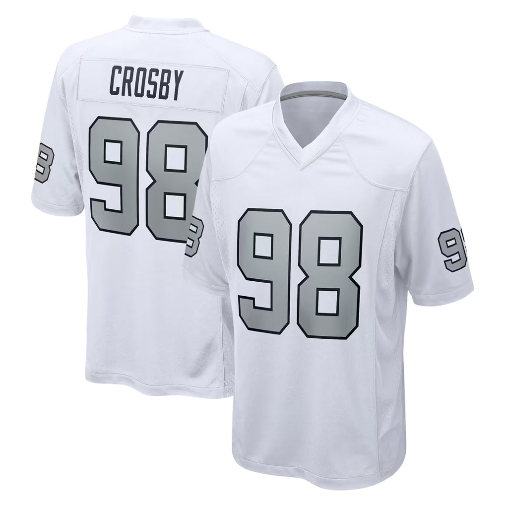 Punc LV.Raiders #98 Maxx Crosby Player White Alternate Home Game Stitched Jerseys