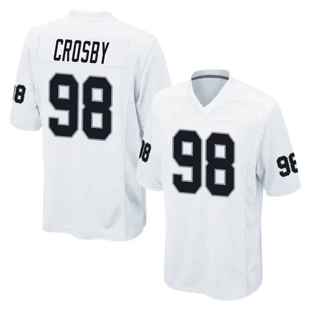 Punc LV.Raiders #98 Maxx Crosby Player White Home Game Stitched Jerseys