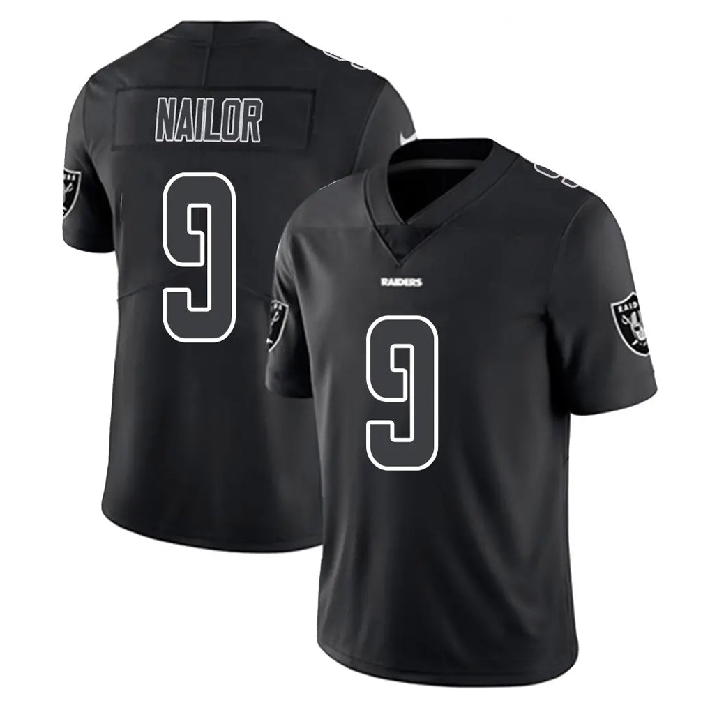 Punc LV.Raiders #9 Jalen Nailor Player Black Limited Black Impact Home Game Stitched Jerseys