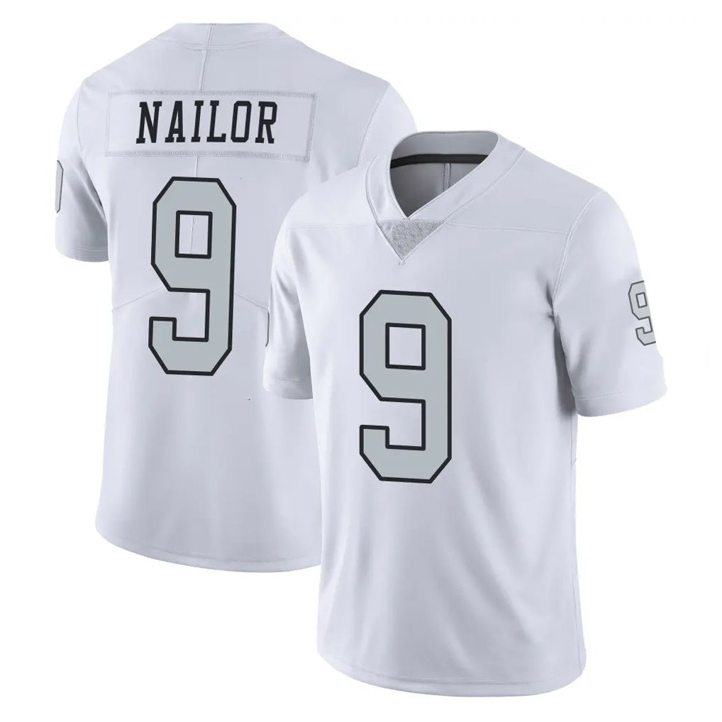 Punc LV.Raiders #9 Jalen Nailor Player White Limited Color Rush Home Game Stitched Jerseys