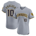 Punc M.Brewers #10 Sal Frelick Player Gray Home Limited Elite Stitched Jerseys