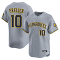Punc M.Brewers #10 Sal Frelick Player Gray Home Limited Stitched Jerseys