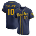 Punc M.Brewers #10 Sal Frelick Player Navy Home Limited Elite Stitched Jerseys