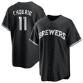 Punc M.Brewers #11 Jackson Chourio Player Black Game Home Stitched Jerseys