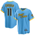 Punc M.Brewers #11 Jackson Chourio Player Light Blue City Connect Home Game Stitched Jerseys