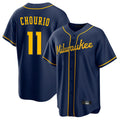 Punc M.Brewers #11 Jackson Chourio Player Navy Home Game Stitched Jerseys