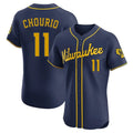 Punc M.Brewers #11 Jackson Chourio Player Navy Home Limited Elite Stitched Jerseys