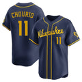 Punc M.Brewers #11 Jackson Chourio Player Navy Home Limited Stitched Jerseys