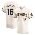 Punc M.Brewers #16 Blake Perkins Player Cream Home Limited Elite Stitched Jerseys