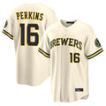 Punc M.Brewers #16 Blake Perkins Player Cream Home Limited Stitched Jerseys