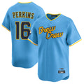 Punc M.Brewers #16 Blake Perkins Player Light Blue City Connect Home Limited Stitched Jerseys