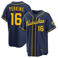 Punc M.Brewers #16 Blake Perkins Player Navy Home Stadium Game Stitched Jerseys