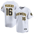 Punc M.Brewers #16 Blake Perkins Player White Stripes Home Limited Game Stitched Jerseys