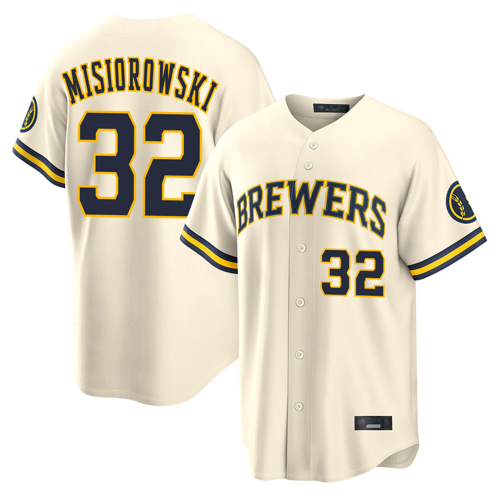 Punc M.Brewers #32 Jacob Misiorowski Player Cream Home Limited Stitched Jerseys