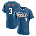 Punc M.Brewers #3 Joey Ortiz Player Blue 2026 City Connect Home Limited Elite Stitched Jerseys