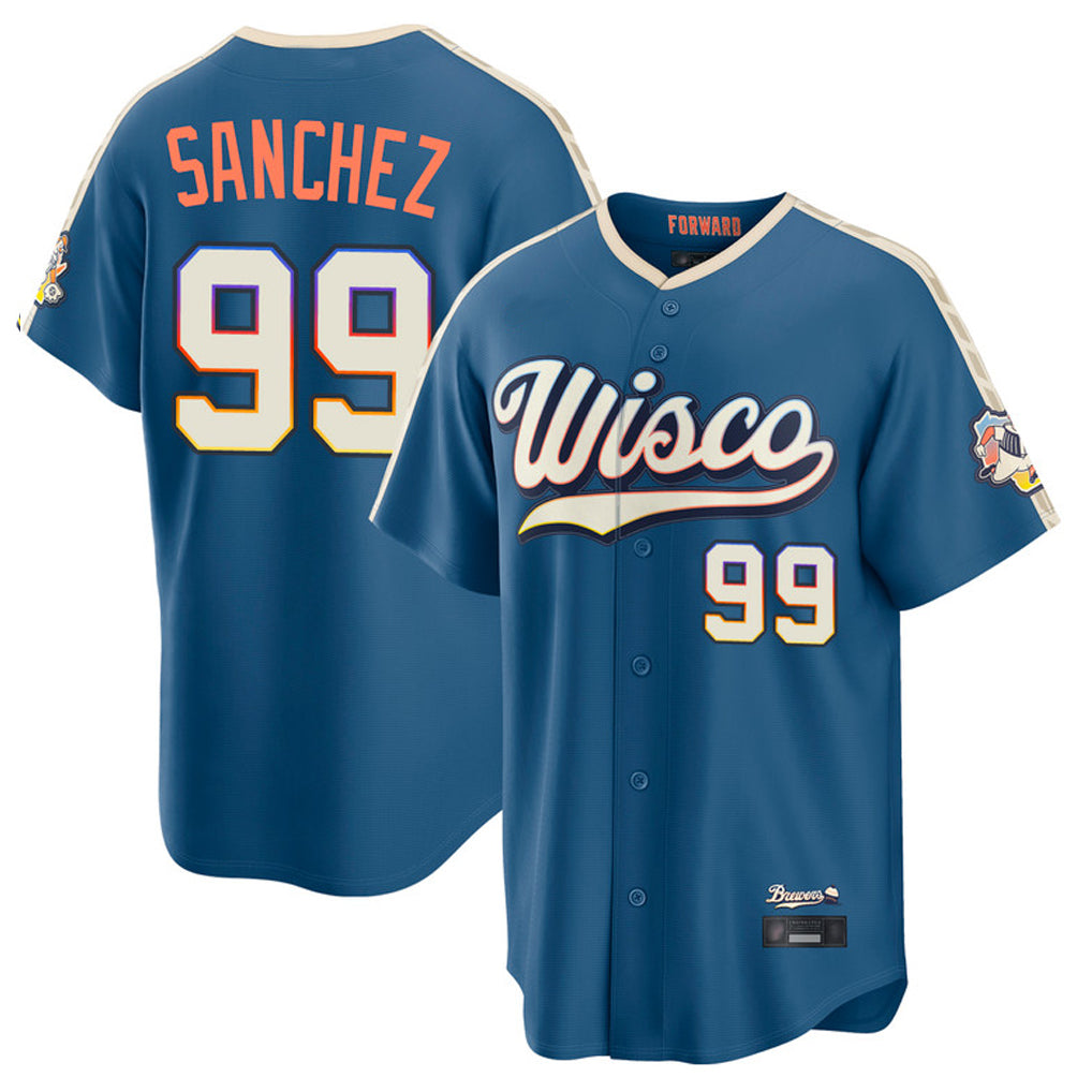 Punc M.Brewers #99 Gary Sanchez Player Blue 2026 City Connect Home Game Stitched Jerseys