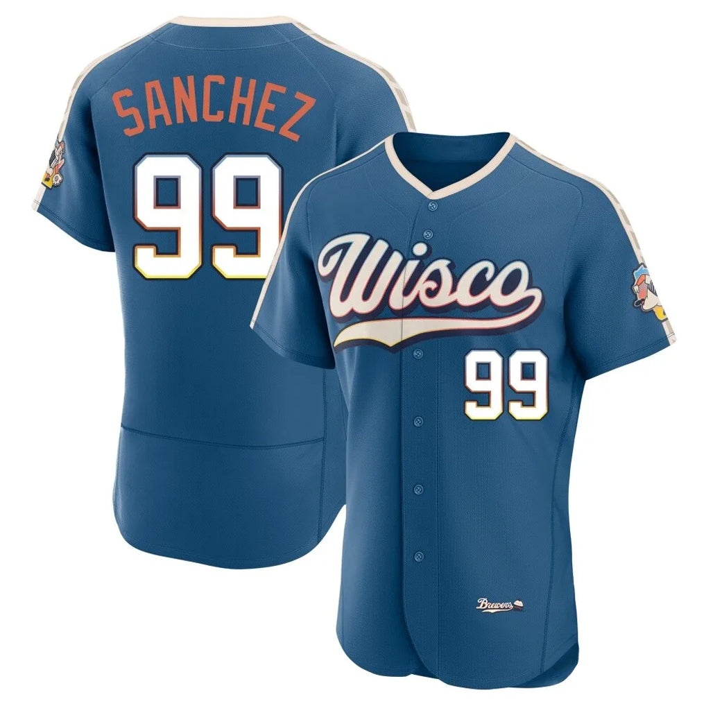 Punc M.Brewers #99 Gary Sanchez Player Blue 2026 City Connect Home Limited Elite Stitched Jerseys