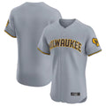 Punc M.Brewers Blank Player Gray Home Limited Elite Stitched Jerseys