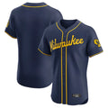 Punc M.Brewers Blank Player Navy Home Limited Elite Stitched Jerseys