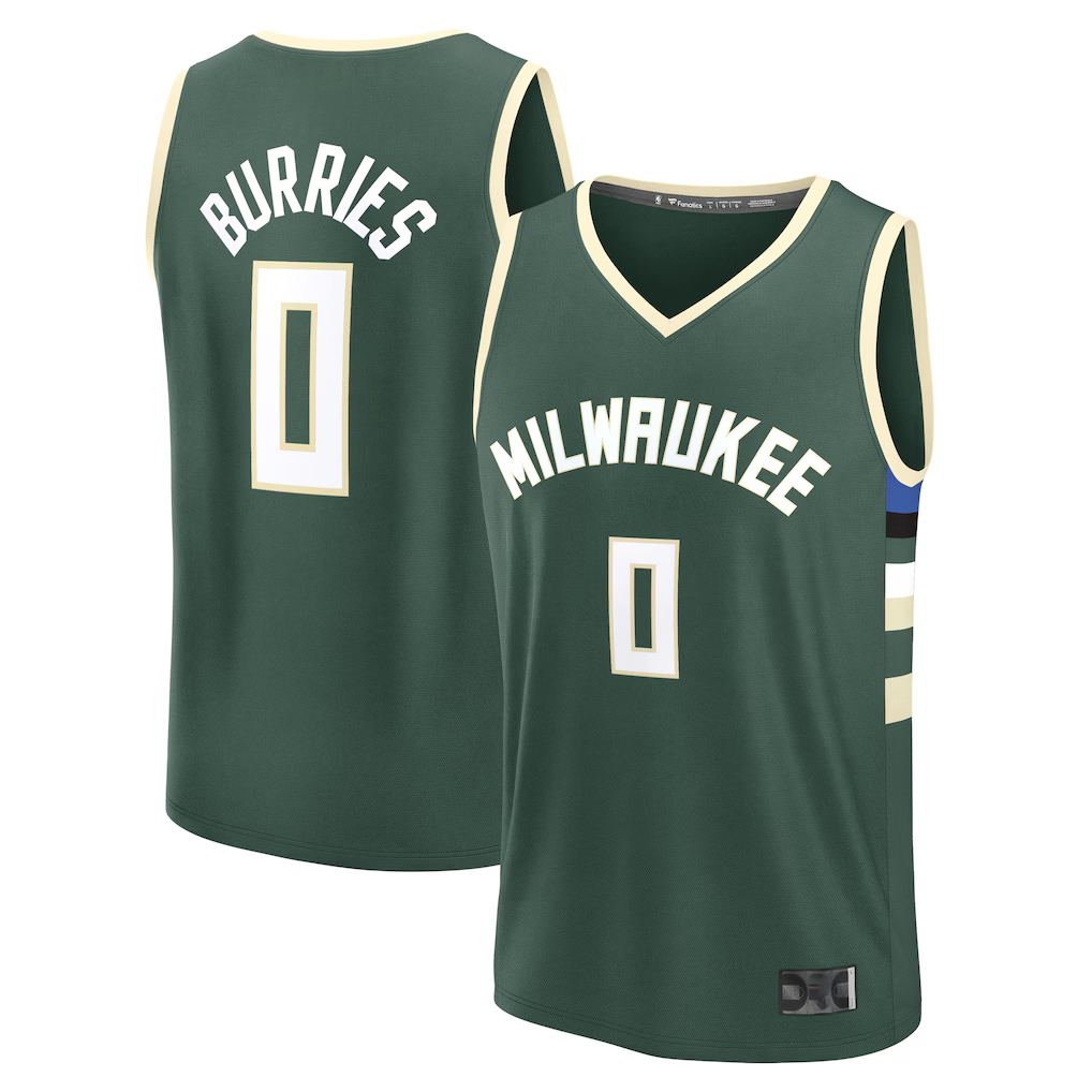 Punc M.Bucks #0 Brayden Burries Green 2026  Draft First Round Pick Fast Break Jerseys - Icon Edition