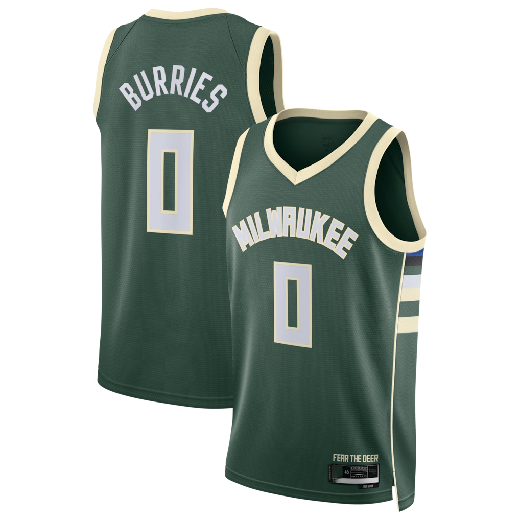 Punc M.Bucks #0 Brayden Burries Hunter Green Swingman Jerseys - Icon Edition