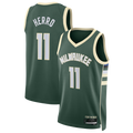 Punc M.Bucks #11 Tyler Herro Hunter Green Swingman Jerseys - Icon Edition