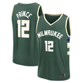 Punc M.Bucks #12 Taurean Prince Hunter Green Fast Break Replica Player Jerseys - Icon Edition