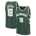 Punc M.Bucks #18 Kyle Kuzma Hunter Green Fast Break Replica Player Jerseys - Icon Edition