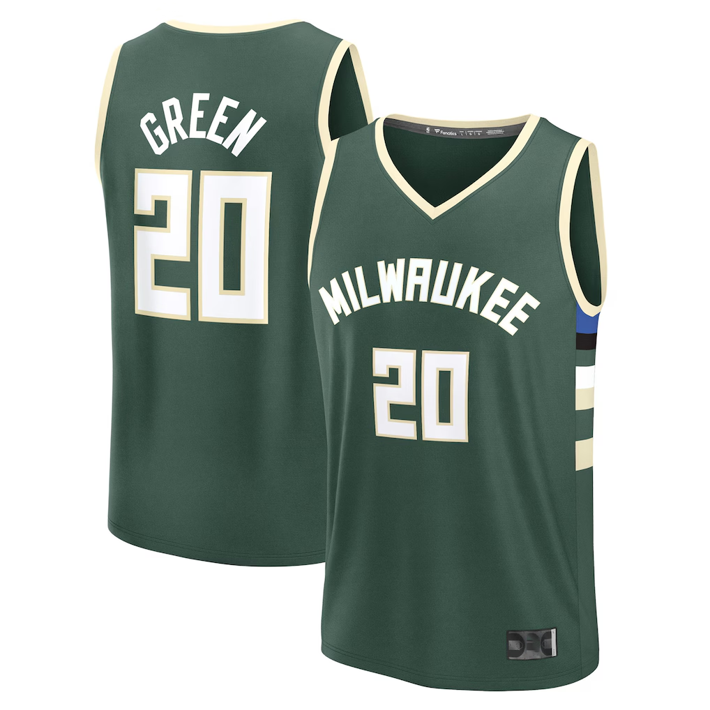 Punc M.Bucks #20 A.J. Green Hunter Green Fast Break Replica Player Jerseys - Icon Edition