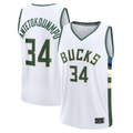 Punc M.Bucks #34 Giannis Antetokounmpo White Fast Break Replica Player Jerseys - Association Edition
