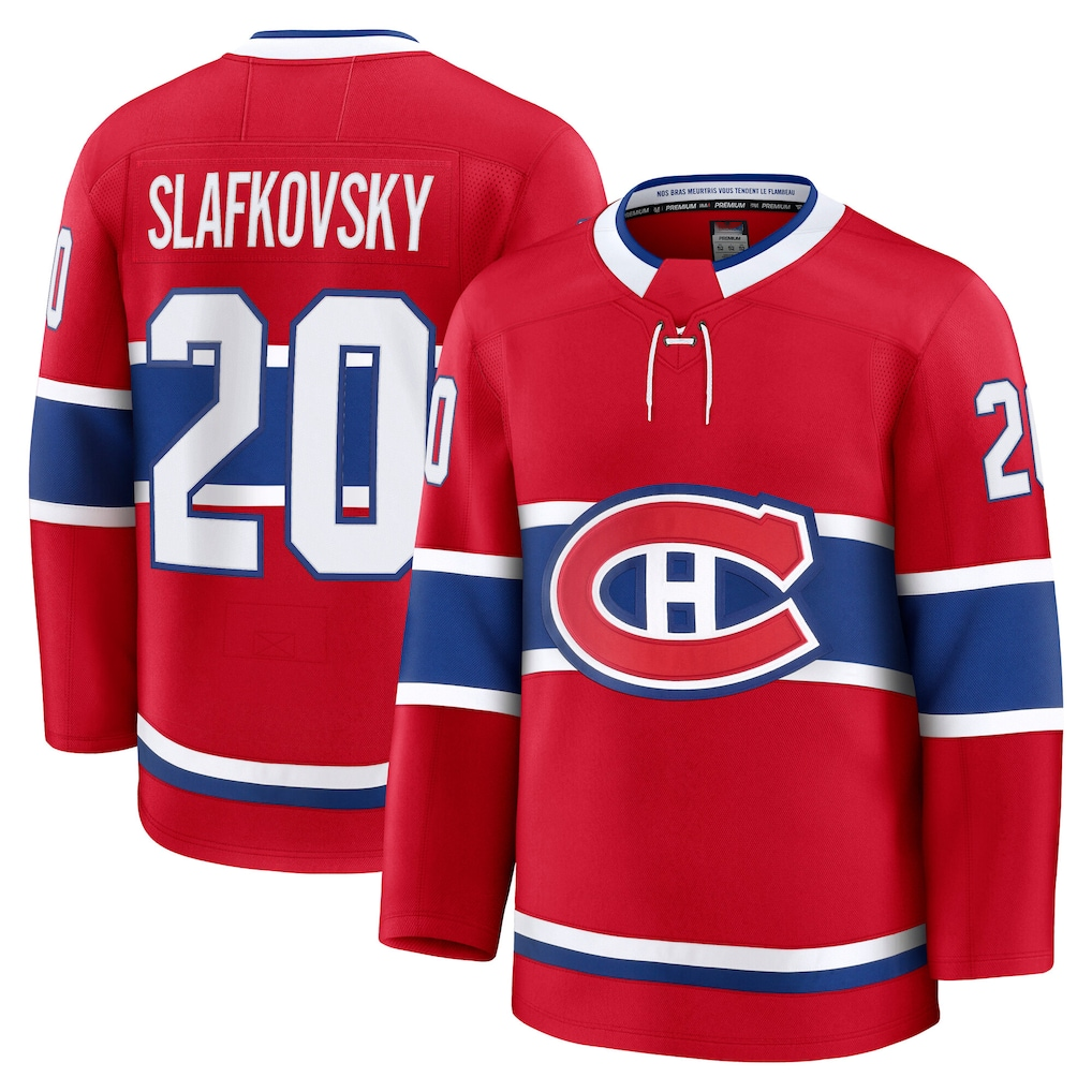 Punc M.Canadiens #20 Juraj Slafkovsky Red Premium Jerseys
