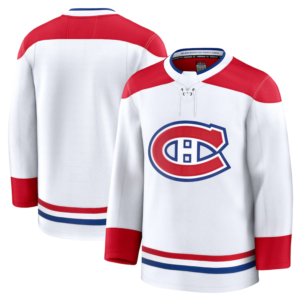 Punc M.Canadiens White Away Premium Jerseys
