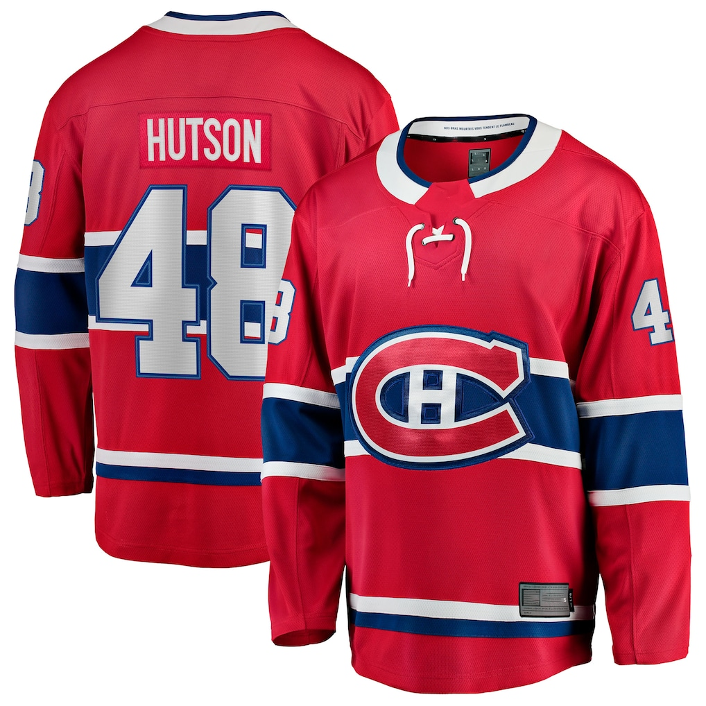 Punc M.Canadiens #48 Lane Hutson Red Home Breakaway Jerseys