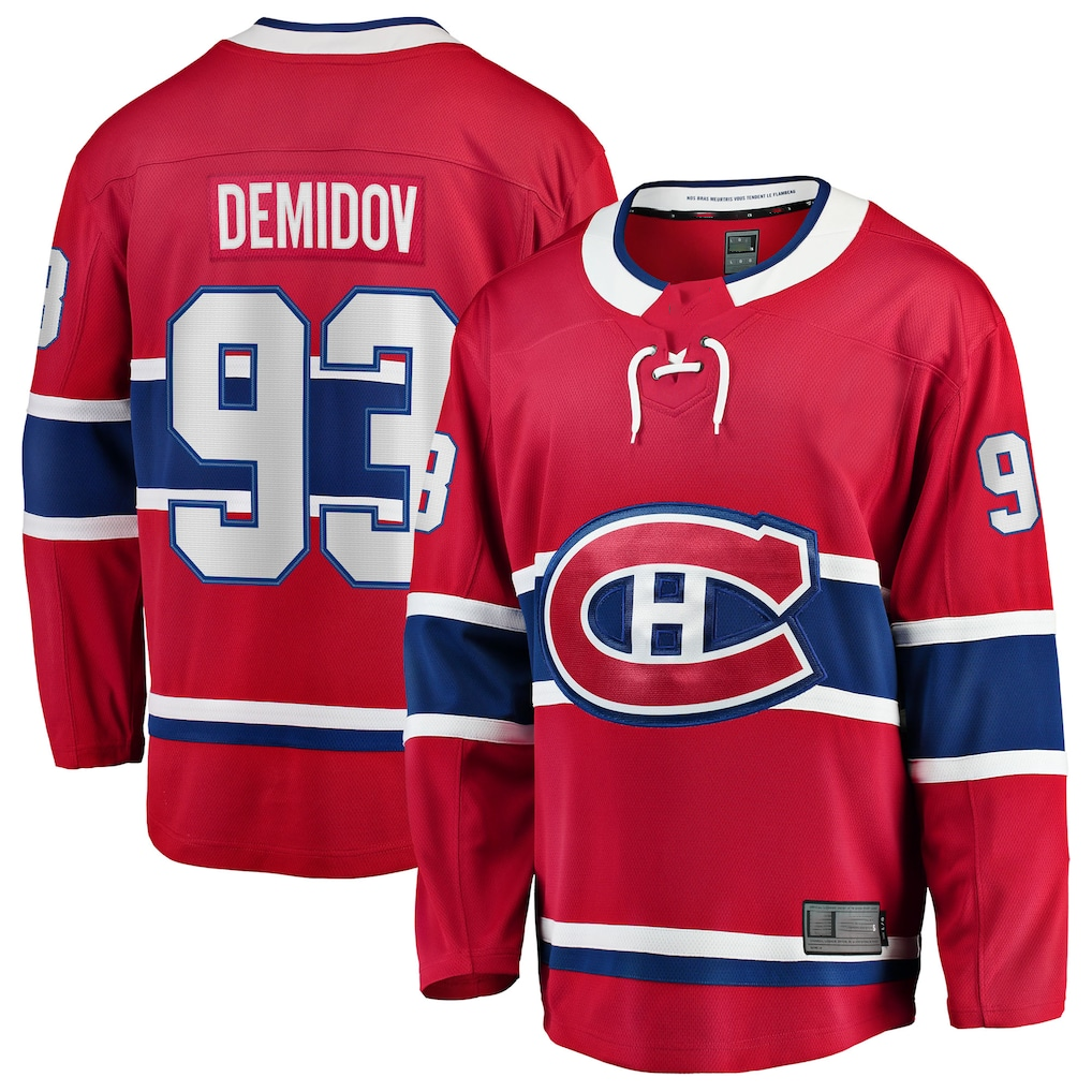 Punc M.Canadiens #93 Ivan Demidov Red Home Breakaway Jerseys